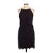 Xhilaration Casual Dress - Party Halter Sleeveless: Black Solid Dresses - Women's Size Large