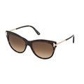 Tom Ford KIRA FT 0821 Dark Havana/Light Brown Shaded 56/16/140 women Sunglasses