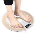 Digital Scale, Round Intelligent Electric Digital Weight Scale Weighing Body Fat Scale for Body, LCD Display Scale (Gold)