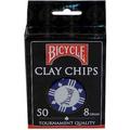 Bicycle Clay Poker Chip Set, 50-Count (Pack of 6)