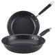 Anolon Advanced Home Hard-Anodized Nonstick Skillets (2 Piece Set- 10.25-Inch & 12.75-Inch, Onyx)