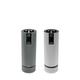 PEUGEOT - Duo Rechargeable Electric Pepper Mill + Salt Mill, Line u'Select 15 cm - Peppercorns + Rock Salt Included - 6 Pre-Set Grind Settings - Aluminum - Carbon Finish