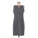 Talbots Casual Dress - Shift: Black Chevron/Herringbone Dresses - Women's Size Medium Petite