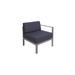 BFM Seating Belmar Metal Outdoor Lounge Chair Metal in Gray/Indigo | 25.75 H x 28.25 W x 28.25 D in | Wayfair PH6101SG-L-14089