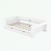 hanada Twin Size Daybed w/ Shelves, Drawers & Built-In Charging Station Wood in White | 23.6 H x 63.2 W x 90.2 D in | Wayfair Hada20234313
