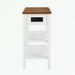 hanada End Table w/ Storage Wood in White | 24.2 H x 11.8 W x 24 D in | Wayfair Hada20234323