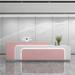 fangqiren Simple Modern Company Reception Desk Rectangular Laminate Reception Desk Wood in Pink | 39.37 H x 59.05 W x 23.62 D in | Wayfair