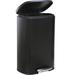 Furniture of America Tutink Steel 13.2 Gallon Step On Trash Can Stainless Steel in Black | 26 H x 14 W x 17 D in | Wayfair 004A-1003BK