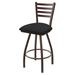 Holland Bar Stool Jackie 25" Swivel Bar Stool Upholstered/Metal in Black/Brown | Wayfair X41025BZ018