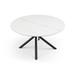 George Oliver Keijuan 40.5" Stone Pedestal Dining Table Metal in Black/Gray/White | 29.75 H x 40.5 W x 53.1 D in | Wayfair