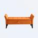 red chair Velvet Storage Bench Upholstered/Velvet in Orange | 22 H x 51.5 W x 18.3 D in | Wayfair HXP20232008