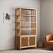 RARLON 77.95" H x 38.58" W Solid Wood Standard Bookcase Wood in Brown | 77.95 H x 38.58 W x 13.77 D in | Wayfair 02LSQ38OLYB5XI3TEC5