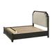 Saflon Nakia Fabric Storage Platform Bed Upholstered/Microfiber/Microsuede in Brown | 57.3 H x 78.8 W x 93.3 D in | Wayfair KP8041-Q-1