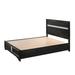 Saflon Risa Storage Platform Bed Wood in Black | 50 H x 79.3 W x 84.2 D in | Wayfair KP4425-K-1