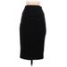 Express Casual Midi Skirt Calf Length: Black Print Bottoms - Women's Size 00