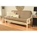 The Twillery Co.® Stratford Full 79" Futon Frame & Mattress w/ Drawer Set Wood/Solid Wood/Microfiber/Microsuede in Brown | Wayfair