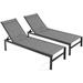 Latitude Run® 78" Long Reclining Single Chaise w/ Cushions Metal in Gray | Outdoor Furniture | Wayfair 6FC17A3F7166422190285279A5144AFE