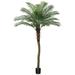 Primrue Adcock Artificial Golden Cane Palm Tree in Pot, Faux Plant for Indoor Outdoor Décor Plastic in Black | 84 H x 27 W x 27 D in | Wayfair