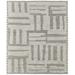 White 36 x 24 x 0.71 in Area Rug - Hokku Designs Jalaycia Geometric Hand Loomed Wool Area Rug in Gray Wool | 36 H x 24 W x 0.71 D in | Wayfair