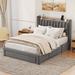 Latitude Run® Vitus Metal Platform Storage Bed Upholstered/Metal in Gray | 48.03 H x 62.2 W x 87.8 D in | Wayfair D15C4AB6730B4CFB9B41A9CD53EA9A80