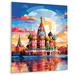 Winston Porter Colorful City Moscow Popart II - Cityscapes Metal Wall Art Living Room Metal in Brown | 20 H x 12 W x 1 D in | Wayfair