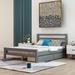 Latitude Run® Wood Platform Bed w/ Two Drawers, Full Wood in Gray | 15.7 H x 58.3 W x 78.7 D in | Wayfair 9905137941DD4190989C615E9B0F32FD