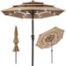 Arlmont & Co. Rodivel 96" Lighted Market Umbrella in Brown | 96 H x 96 W x 96 D in | Wayfair 22E2CBFA9AEC451A894243B6F90C79CE