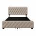 Red Barrel Studio® Demerius Bed Upholstered/Metal/Linen in Brown | 42.1 H x 58.3 W x 78.7 D in | Wayfair 6EA05B8AE4CF44A9A4DA41F9DC00D7EA