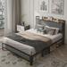 17 Stories Tajohn Metal Platform Bed Upholstered/Metal/Linen in Gray | 40.5 H x 56.1 W x 81.2 D in | Wayfair 398E92A8A8C14E569FF85D5744603498