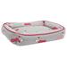 Tucker Murphy Pet™ Cotton Pet Bed Polyester/Cotton in Gray/Red | 8 H x 28 W x 24 D in | Wayfair F22179811A6241E1961CF0E050248ED2