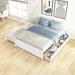 Latitude Run® Mariyum Full/Double Solid Wood Storage Standard Bed Wood in Gray/White | 15.67 H x 57 W x 79.52 D in | Wayfair