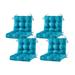 Bay Isle Home™ 4 - Piece Outdoor Seat/Back Cushion Polyester in Blue | 4 H x 20 W x 20 D in | Wayfair 864232D450804E38A669DA3B751FD7F4