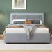 Ivy Bronx Kathlynn Queen Storage Standard Bed Wood & /Upholstered/Velvet in Gray | 47 H x 64 W x 86 D in | Wayfair BE934845E85C4733BB67B632BE354720
