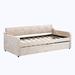 Red Barrel Studio® Kassius Upholstered Daybed w/ Trundle Upholstered in Brown | 31.5 H x 81.1 W x 81.4 D in | Wayfair