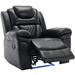 Latitude Run® Matheus 39.8" Wide Manual Rocker Standard Recliner Faux Leather in Black | 41.7 H x 39.8 W x 39.8 D in | Wayfair