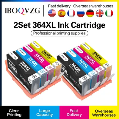 IBOQVZG-Cartouche d'encre pour imprimante 364XL 364 XL compatible avec HP Photosmart 5510 5515