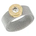 Bague en acier inoxydable avec chiffres romains pour hommes et femmes grand anneau rond en maille