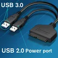 Adattatore per driver rigido da SATA a USB 3.0/2.0 Supporto per disco rigido SSD HDD esterno da 2,5