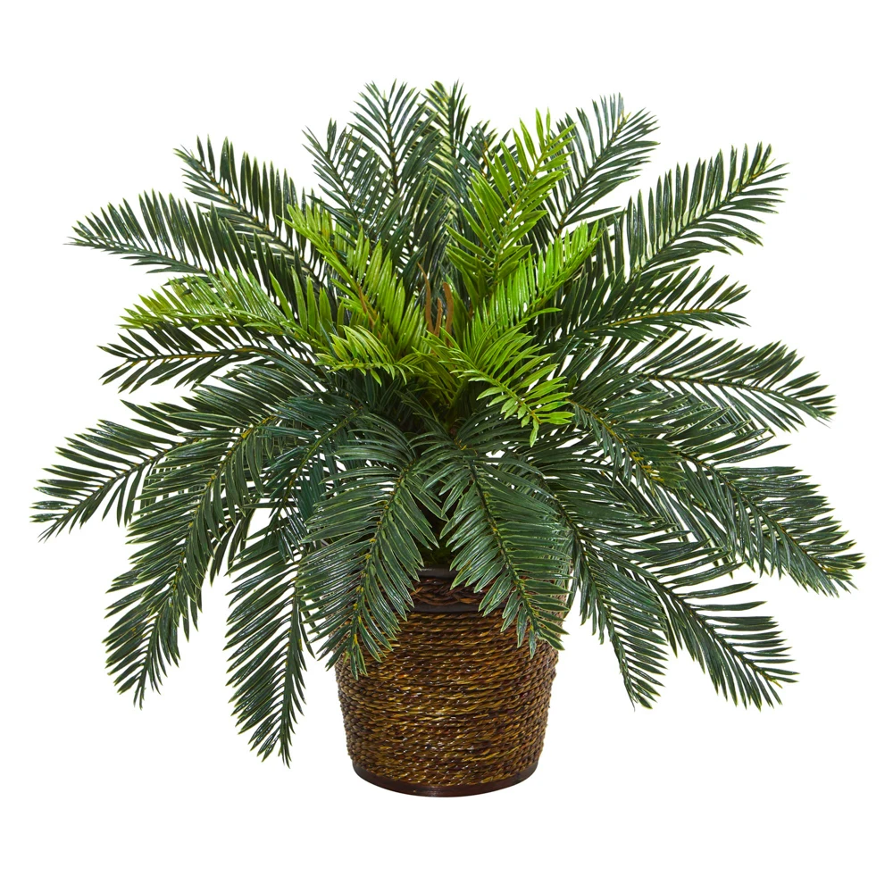 45 centimetri Grande Ramo di Palma Artificiale Tropicale Falso Cipro Piante di Plastica Foglie di Albero di Cocco Per La Casa Giardino Festa di Nozze Decor