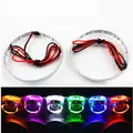 2 Pz FAI DA TE Devil Eyes LED Halo Anelli Kit Proiettore da 2.5 pollici Faro Dell'automobile 360 Gradi Demon Eyes Luci A LED Modificato Q5 Hela lente