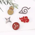 Akatsuki Brosche Pin Konoha Dorf Ninja Uzumaki Uchiha Shuringan Shuriken Dart rote Wolke Abzeichen