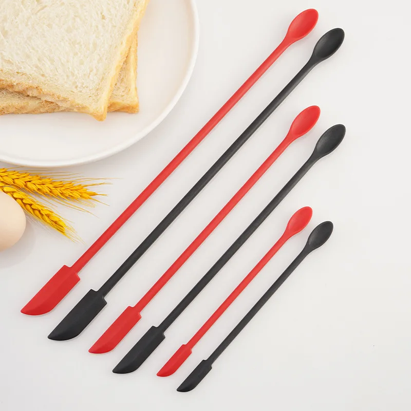 3 Größe Spatel Werkzeugset Mini wieder verwendbare Silikon flasche Schaber Beauty Spatel für Küchen gläser Butter creme Kosmetik flaschen