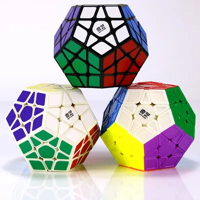 Qiyi qiheng s megaminx 3x3 magischer geschwindigkeit würfel aufkleber loses profession elles qiheng Image