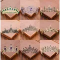 Vintage Barock Königin Krone und Tiara Kristall Strass Krone Braut Diadem Haarschmuck Hochzeit