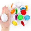 6 Stück Eier lernen Bildung Spielzeug Kinder gemischte Form weise so tun als ob Puzzle Smart Baby