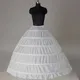 2023 neue 6 Reifen Krinoline schwarz weiß lange Hochzeit Petticoat Ballkleid Kleid Unterrock Rock