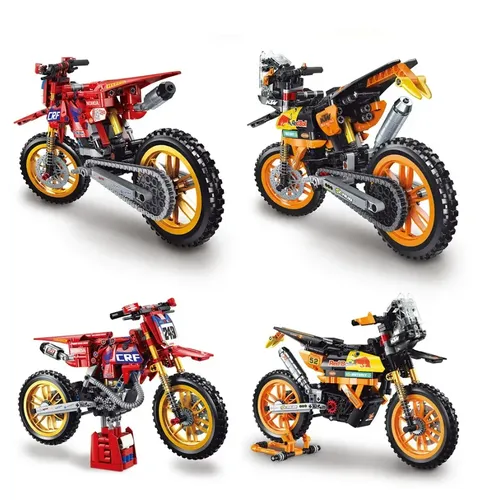 Holen Sie sich Ihre neuen technischen High-Tech-Motorrad Motocross Modellbau steine Spielzeug