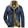 Giacca di jeans invernale da uomo in lana spessa giacca termica da uomo giacca di jeans cappotto