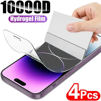 4Pcs Hydrogel Film Volle Abdeckung Für iPhone 11 12 13 14 Pro Max Screen Protector Für iPhone XS Max X XR 14 6 8 7 Plus Nicht Glas
