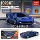 Maßstab 1/64 Metall Mini-Automodell Ford GT blau Replik Miniatur Kunst Fahrzeug Druckguss Home